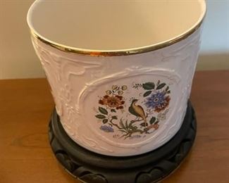 Bucket Limoges Porcelain decor flowers style Porcelain from Paris.