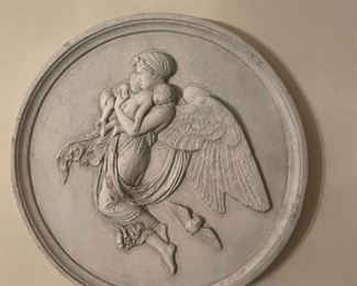 Angel with wings wall plaque.