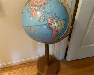 Globe on stand.
