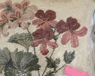 Pair of needlepoint pillows.