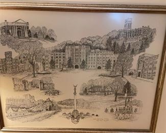 Black and white print.