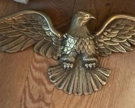 Vintage Eagle Federal wall sign gold.