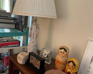 Stacking dolls and other decorative accessories.