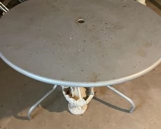 Aluminum patio table.