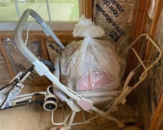 Baby carriages.
