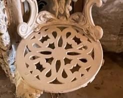 Cast iron chair.