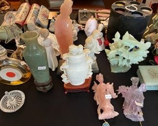 Carved Asian figures,