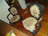 antique tapestry chairs