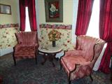 pair of channel back chairs