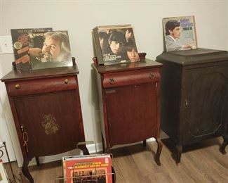 Vintage Record cabinets