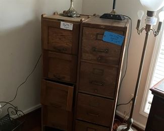 Oak filing cabinets