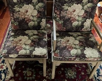 Pair of floral chairs