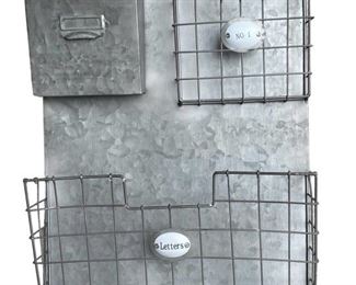 Galvanized Tin Letter Holder