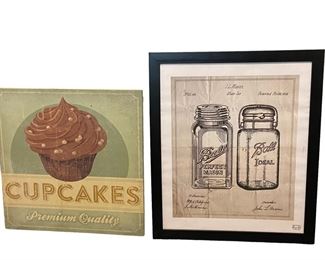 Cupcake and Ball Jar Wall Art