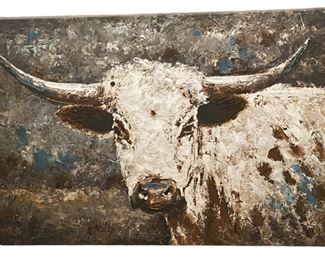 Steer Stretched Canvas