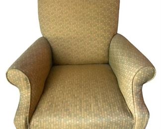 Green Gold Upholstered Armchair