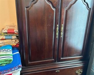 Matching Armoire used as Linen Storage