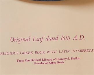 Authentic original book leaf (page)