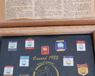 1985 boxed collection Oxnard Police Olympics pins