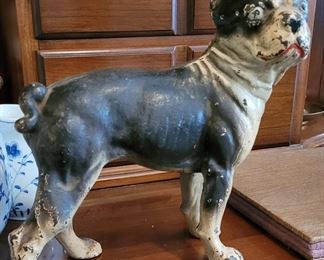 Vintage cast iron Boston Terrier doorstop 