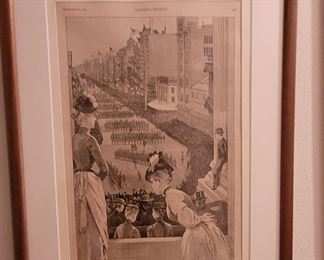 Print from Harper's Weekly. Centennial of the Constitution Parade New York 1876.