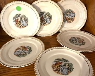 Set of early american scenes 