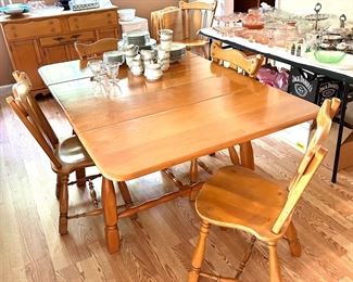 Hardrock maple dining set 