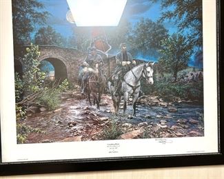 John Paul Strain Gettysburg Moon  signed print 