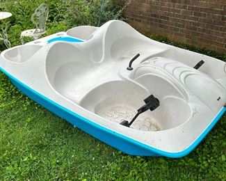 paddleboat with canvas top and cover 