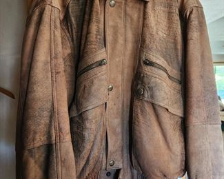 Men's Union Vintage Leather Bomber Jacket 