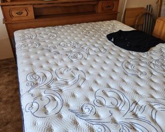 Queen Headboard and Beauty Rest Mattress 