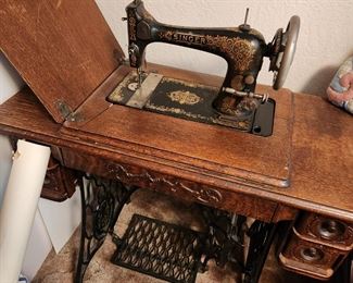 Antique Treadle Singer Sewing Machine