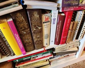 Many, many Cookbooks. 