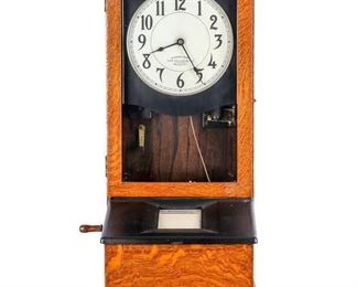 Lot 18 - Vintage International Time Recording Clock