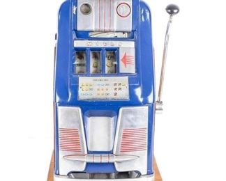 Lot 113 - Coin-op 1940s Casino Mills Dollar Slot Machine 