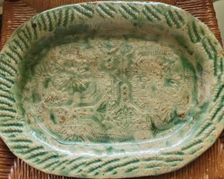 Salt glazed platter