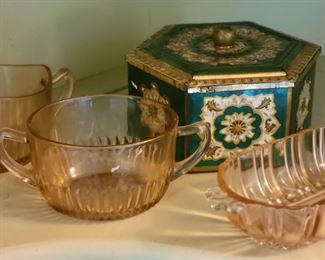Pink Depression glass