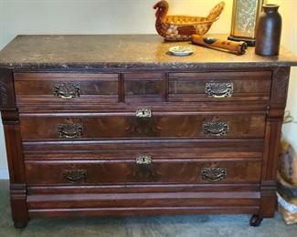 Buffet with marble top