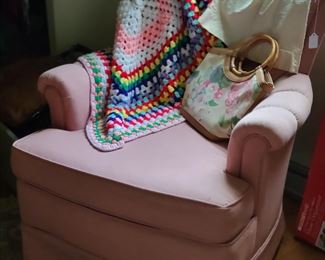 Pink armchair