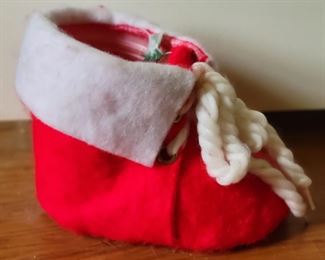 Vintage felt Santa boot