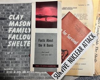 Survive a Nuclear Attack! Fallout Shelter pamphlets