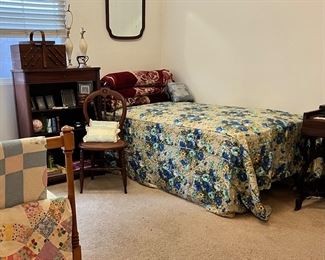 Vintage - bedspreads, quilts, chairs, mirrors, lamps, more! Two twin mattresses
