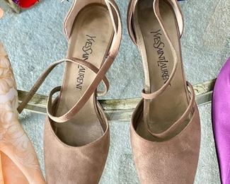 Yves Saint Laurent Brown Suede High Heels