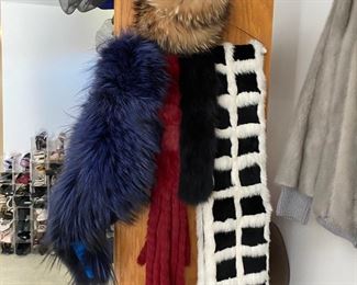 Assortment of Scarves and Women's Fashion Hats
