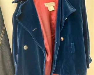 Yves Saint Laurent Blue Velvet Jacket