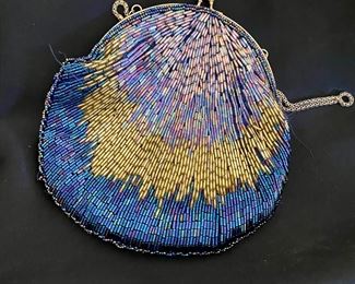 Beaded Peacock Evening Bag