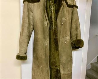 Green Suede Trench Coat