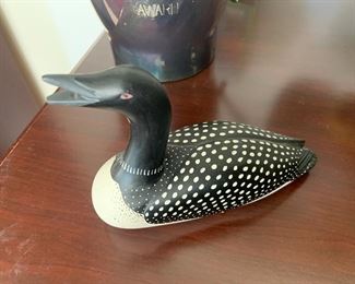 Hand Carved and Painted Wood Common Loon