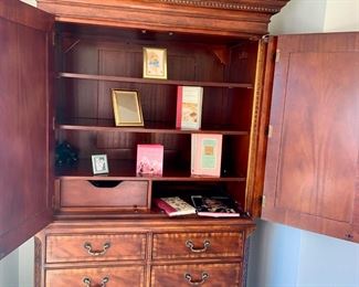 Ornately Carved Mahogany Armoire