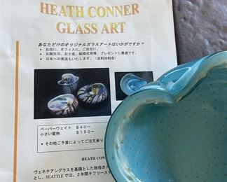 Heath Conner Glass Heart Bowl